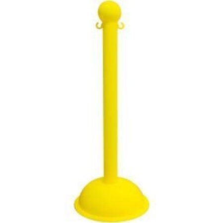 Global Equipment Mr. Chain Heavy Duty Plastic Stanchion Post, Plastic, 41"H, Yellow, 4 Pack 99902 -4